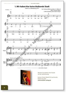 Lied- & Kanonsammlung zur Jahreslosung 2013 | Make abetter place