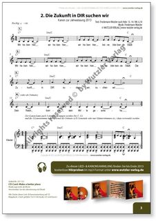 Lied- & Kanonsammlung zur Jahreslosung 2013 | Make abetter place