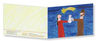 Weihnachten | Faltkarten-Set Kinderbilder ab 0,99 EUR im 5er Pack