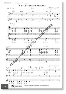 GOSPELMESSE Give God Glory - Songbook