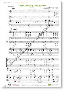 GOSPELMESSE Give God Glory - Choirleaderbook easy piano version