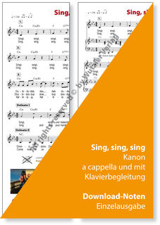 Noten-Download: Sing, sing, sing - der coole Chor-Kanon